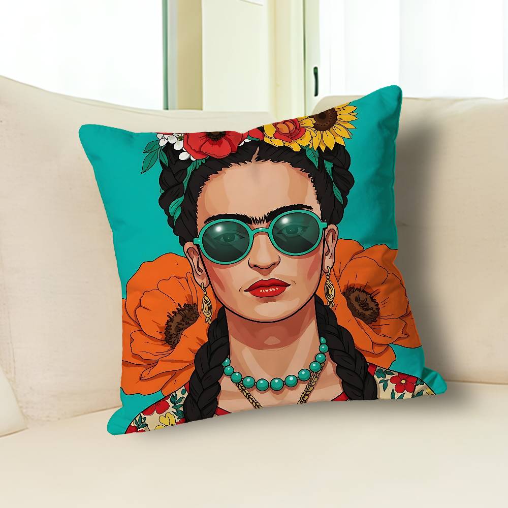 Fashion F-FridaS-S K-Kahlos Various Sizes Square Pillow Case For Car Home Bedchamber Decor Custom Valentine Gift