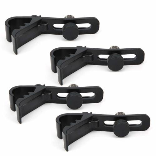 4 Pieces Drum Microphone Clips, Shockproof Fixed Clamp Holder for Musical Instruments, Workholding Device, Drum Mic Clamp, Tom Clip Clamp, Snare Clip