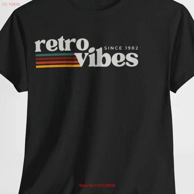 Retro Vibes Heavy Cotton T Shirt Casual Vintage Style For Friends Everyday Wear Vintage Top For Everyday Wear Stretched