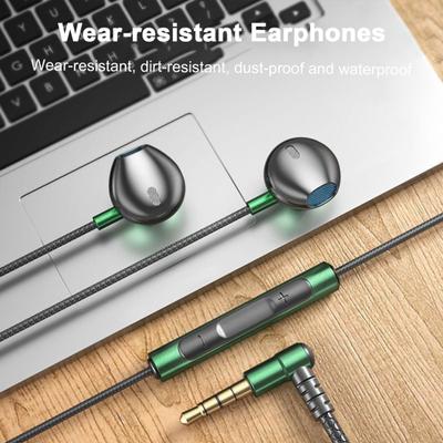 Ağır Bas Oyuncu Kulaklıkları HIFI Ses Bas Geliştirilmiş Gürültü Önleyici Mikrofon 3,5 mm Kablolu Kulaklıklar