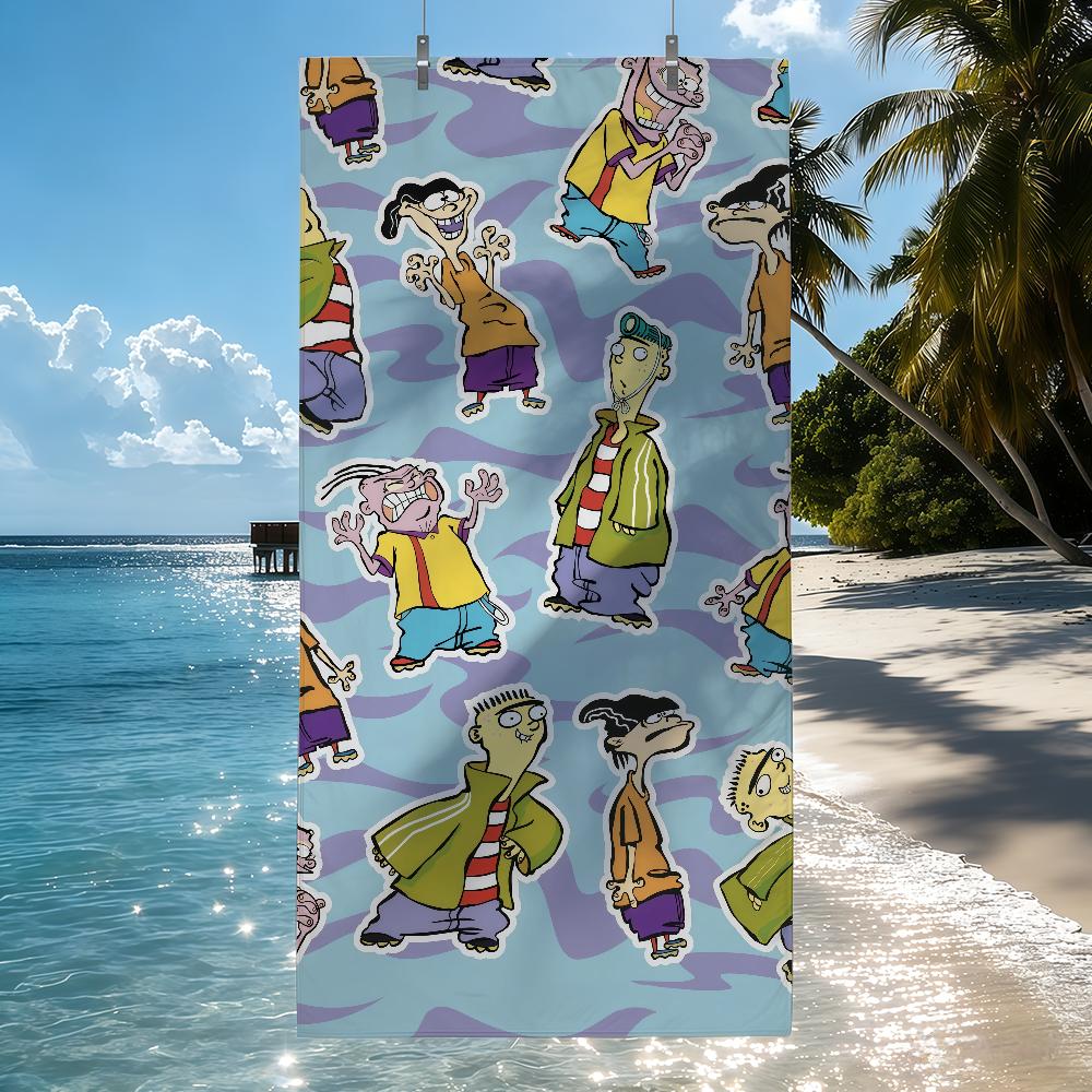 Cartoon E-Ed Edd n E-Eddy-S Towel Quick Drying Beach Towels Are Suitable For Swimming Pools Camping Yoga And The Gym