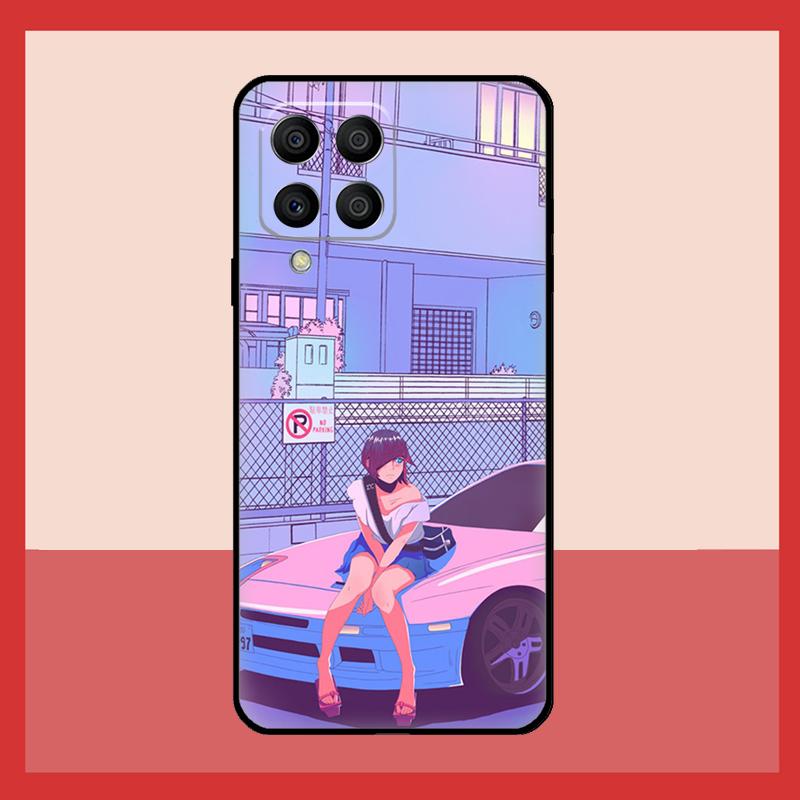 JDM Vaporwave Glitch Anime Case For Samsung Galaxy M11 M31 M14 M34 M54 M12 M32 M52 M15 M13 M06 M16 M36 M56 M53 M35 M55