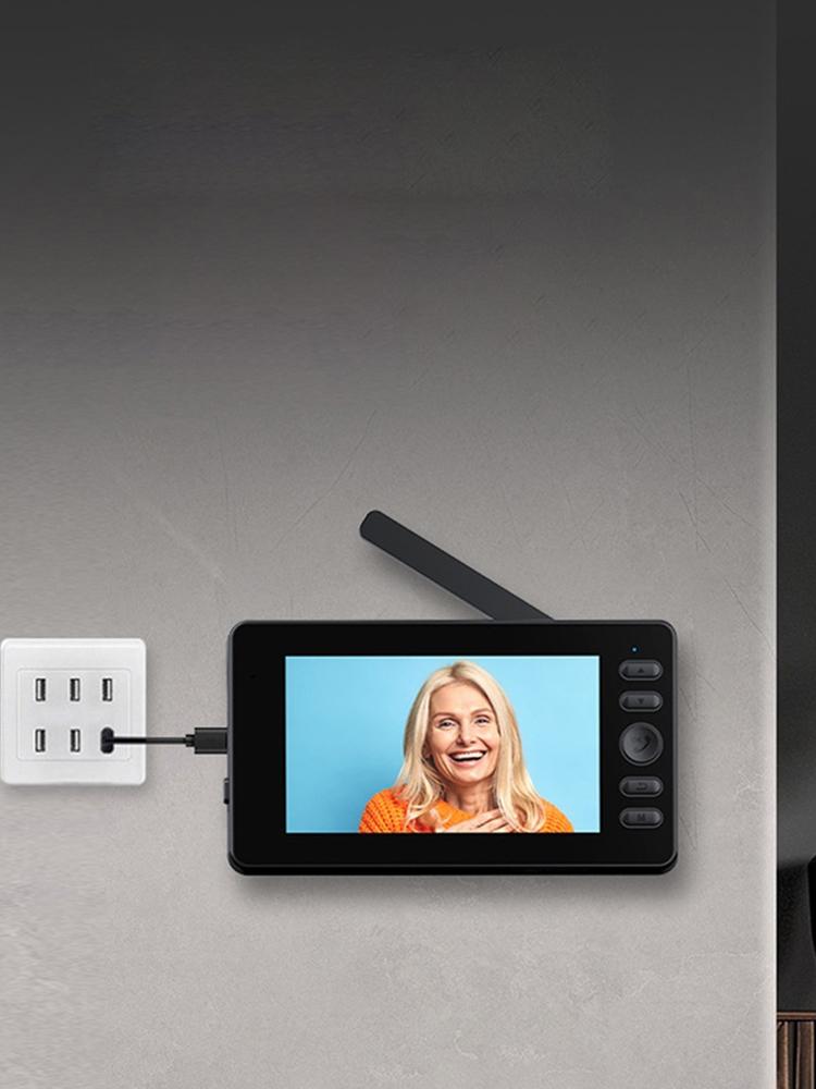 Wireless Doorbell Camera 1080P Doorbell with Camera 4.3inch Screen for Home Office