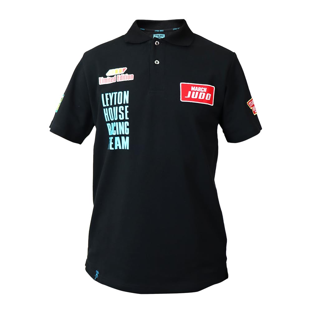 Мужская футболка поло пике Leighton House Pit Crew LH-1004 чёрный