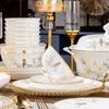 New Chinese Flower and Bird Dish Set Household Light Luxury High-end Rice Bowl Plate Combination Bowl Set of Your Choice