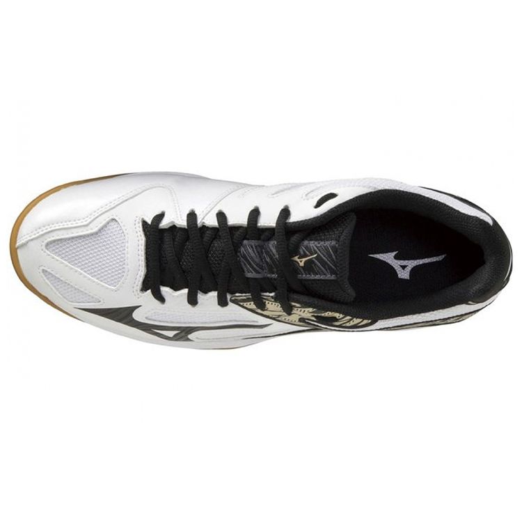 Mizuno Thunder Blade 3 Unisex Volleyball Shoes White Black Gold V1GA217009
