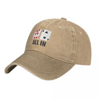 Gorra de béisbol de póker All in 7 2 para hombre, diseño de camionero, estilo retro de verano, para gimnasio, resistente al sol.