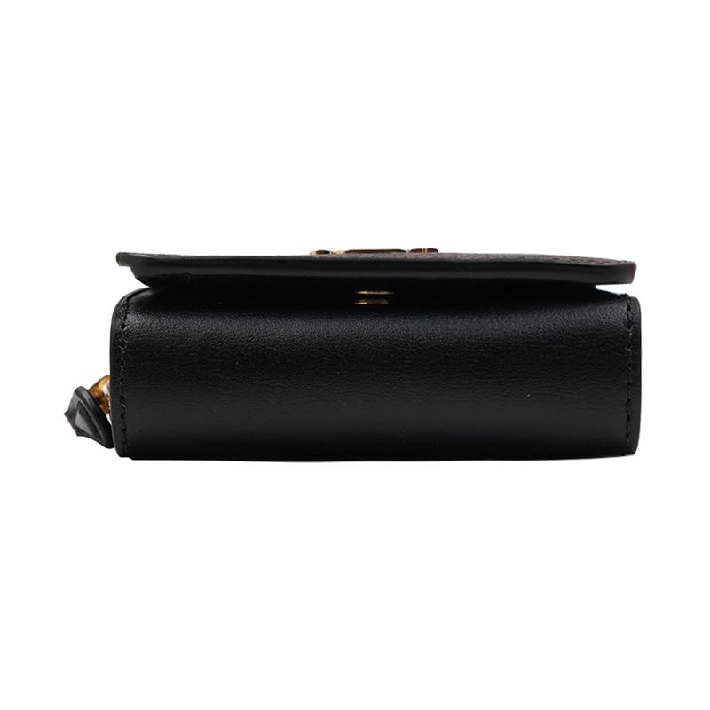 Coach Trifold Wallet 10 Short Leather Clutch Wallet Women's Dark Brown
