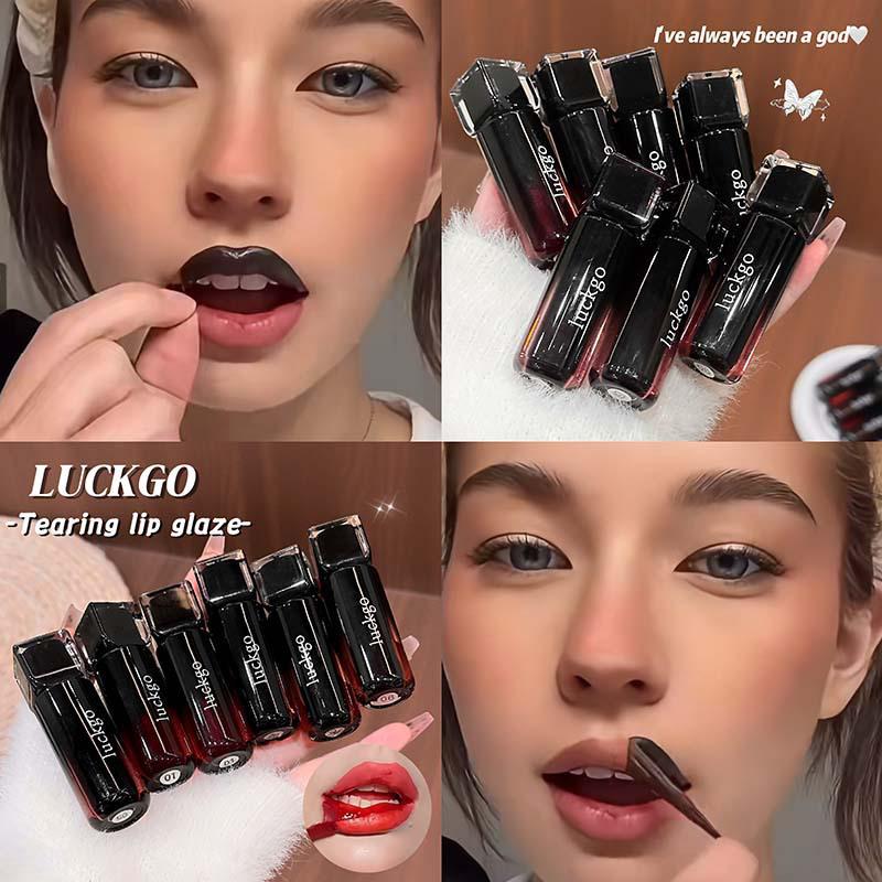 Cross Luckgo Waterproof Peel-off Lip Tint: Long-lasting Matte Korean-Style for Students.