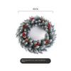 11cm Artificial Christmas Vine Wreath with Pine Cones for Xmas Parties Wedding Wall Decorations and Festival Celebrations