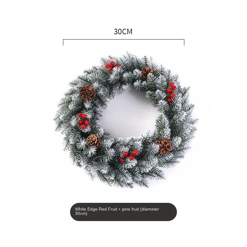 11cm Artificial Christmas Vine Wreath with Pine Cones for Xmas Parties Wedding Wall Decorations and Festival Celebrations