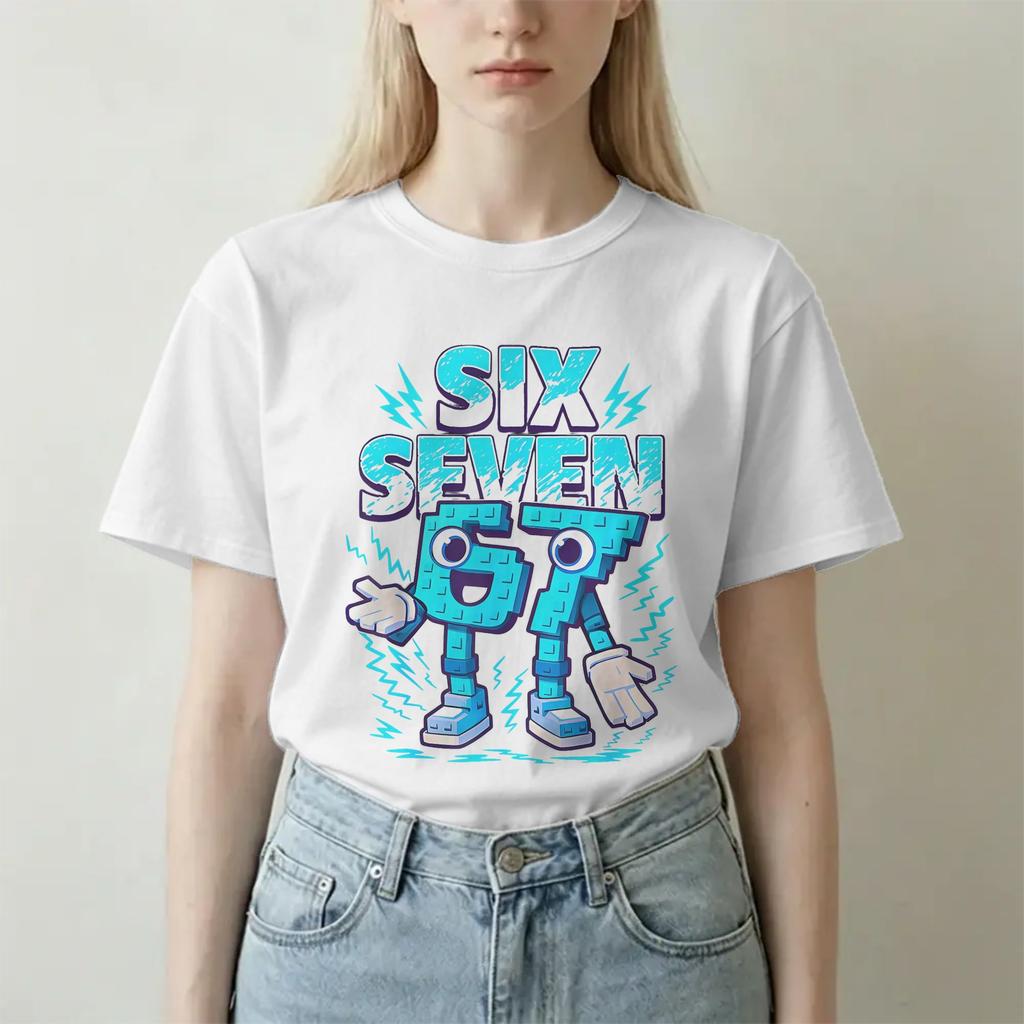 Unisex Unisex TShirt Robot Game 67 Novelty Cotton Tees Short Sleeve Gaming Art T Shirts Round Neck Clothing Plus Size