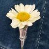 Bouquet Brooch Artistic Vase Shape Lightweight Alloy Insert Real Dried Flowers Decorative Brooch Wearable Flower Accessory