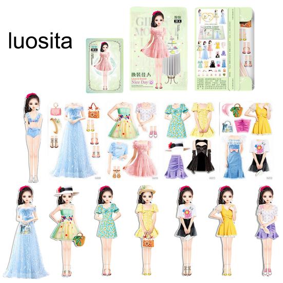 Magnetic Princess Dress Up Paper Doll, Pretend Play Toy, Smooth Burr-Free, Encourage Creation, Funny Clothes Dress Up Puzzle Game