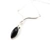 Les Trésors De Lily [J0875] - Silver Necklace 'Jesse Noir De Jais' Silver-black (rhodium-plated) - 45x30 Cm