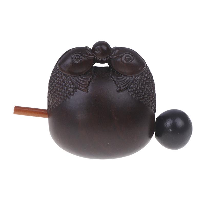 Solid Wood Tone Fish Percussion Instrument - Ideal For Buddhist Decor, Home & Temple Ornament Wooden Fish Musical Ornaments