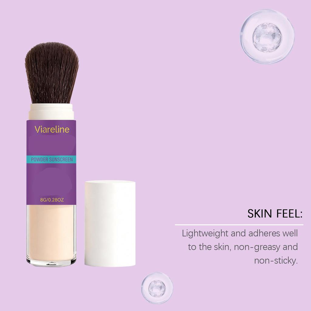 Viareline children's protective Loose Powder is gentle and skin-friendly, outdoor physical shade keeps the skin dry 1pc