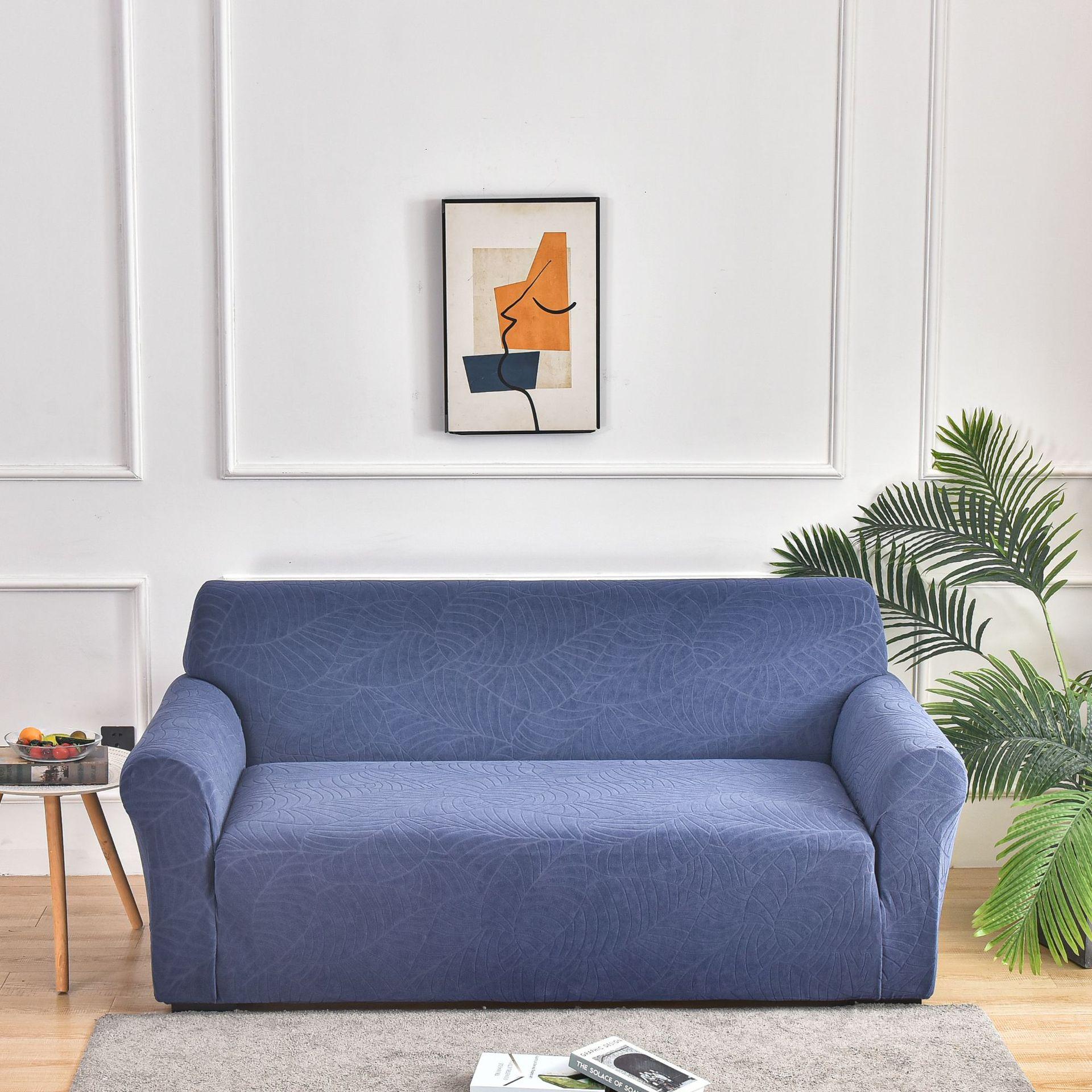 

Новый водонепроницаемый жаккардовый эластичный чехол для дивана, однотонный утолщенный универсальный чехол для дивана, чехол для диванной подушки 190-230cm