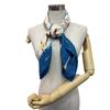 HERMES Flies silk Calle 90 scarf blue silk Used