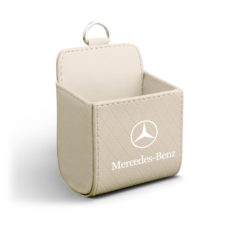 1Pcs Car Air Outlet Storage Box Phone Glasses Organizer Car Goods For Mercedes Benz AMG W212 W205 W246 W176 W213 GLC GLE GLS ML Welcome Laser Logo