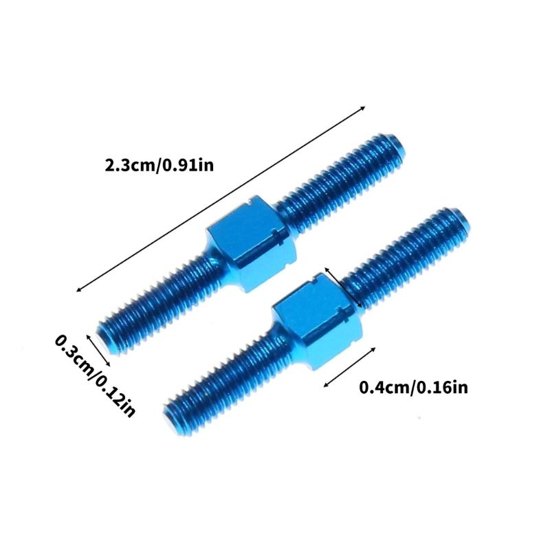 Pack Of 2 Rod Linkage 3x23mm Aluminum Turnbuckles For Enhanced Remote Control Car Performances