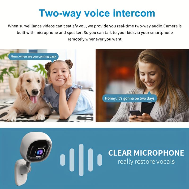 1080P HD WIFI Camera, Indoor Security Camera, Night Vision, Two-Way Audio, Human Detection, Security Camera