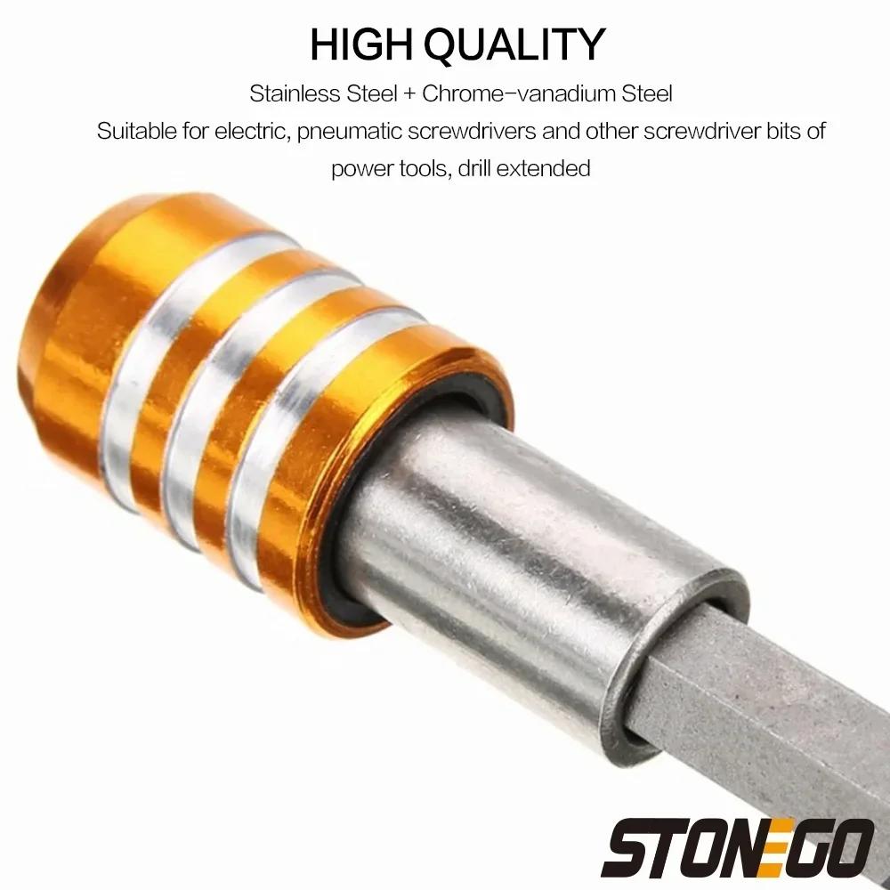 Xiaomi Stainless Steel Extension Rod 60 100 150 mm Yellow Three Slot One Quarter Inch Quick Change Tool Accessory for Drill Power Tools