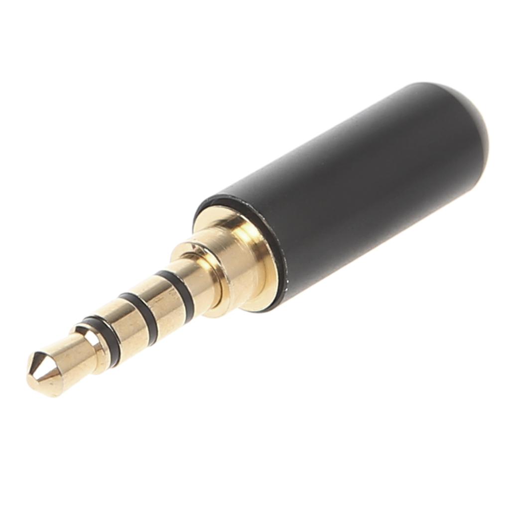 3.5mm 4 Pole Earphone Soldering Jack Male Headphone Plug Repair Audio AdapterGood product