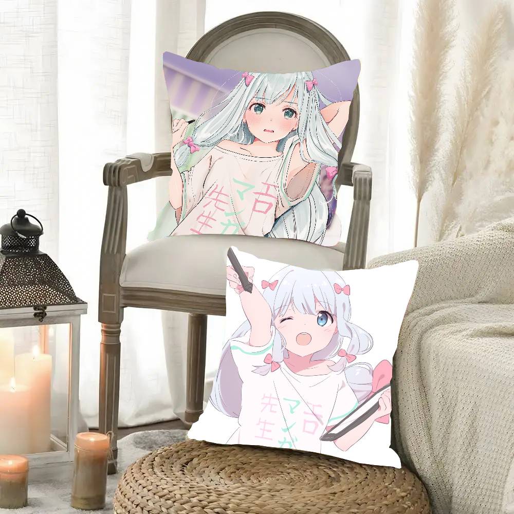 Anime Eromanga Sensei Pillow Case Fashion Square Pillowcase Bedroom Sofa Room Ins Decoration Leisure