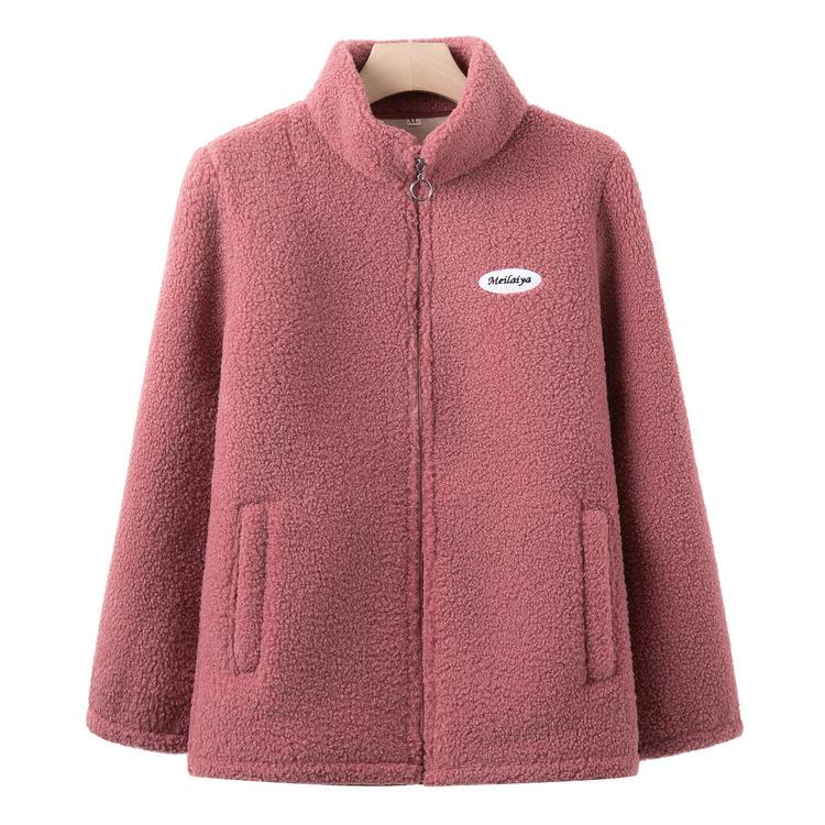 Nový Zimní Plus Sametový Zesílený Teplý Bavlněný Kabát Velká Velikost Matka Jehněčí Samet Volný Podzimní a Zimní Jehněčí Peletová Bunda