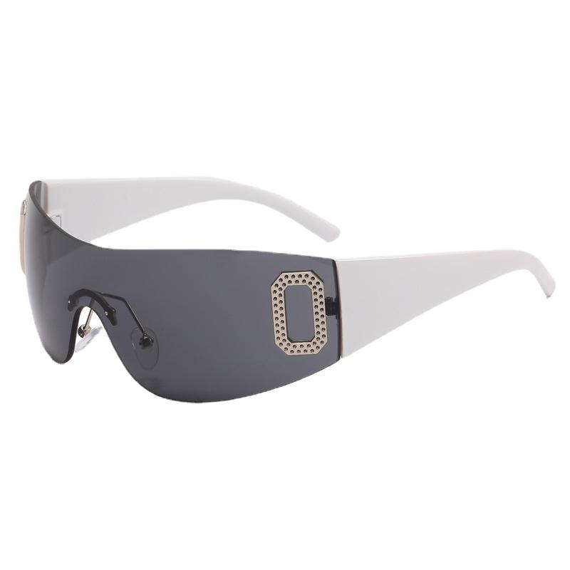 Punk One Piece Sunglasses Y2k Luxury  Wrap Around Sun Glasses 2000's Shades Eyewear UV400 Female Designer Gafas De Sol
