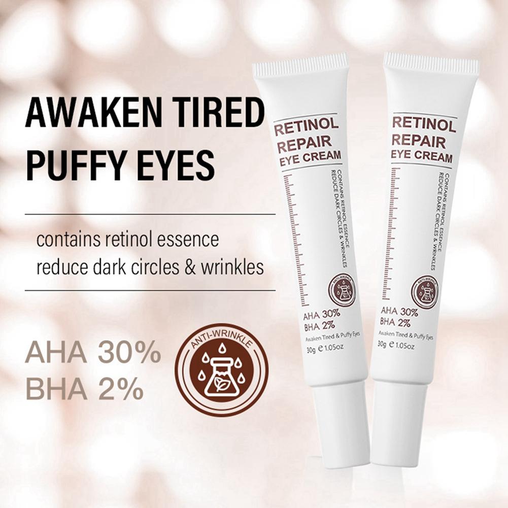 Retinol Repair Eye Cream Reduce Dark Circles Wrinkles Fine Lines Anti-Aging