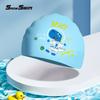 Cappellino da Nuoto in Silicone Cartoon per Bambini e Bambine con Protezione per le Orecchie per Capelli Lunghi Impermeabile Comodo Cappellino da Nuoto per Bambini