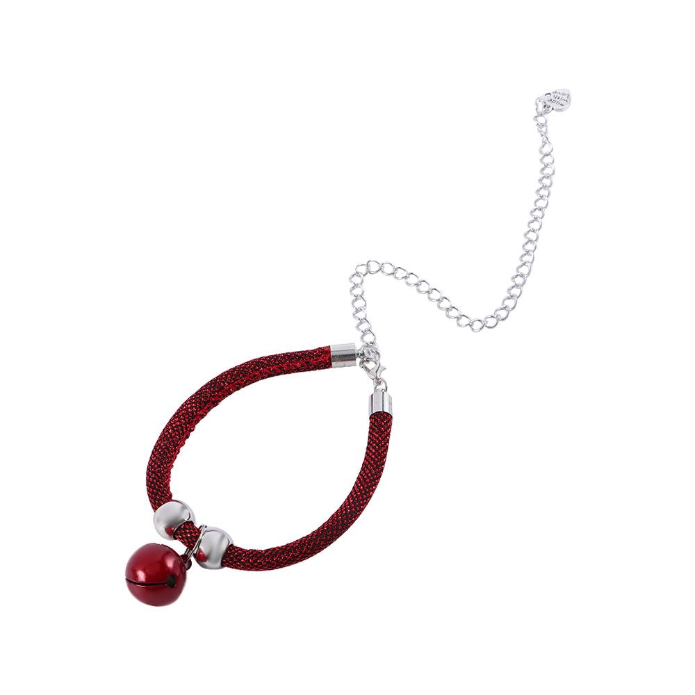 Fashion Pet Bell Collar Necklace Nylon Fabric Kitten Accessory Cats Collar With Extension Chain Cats Puppy Decoration Product