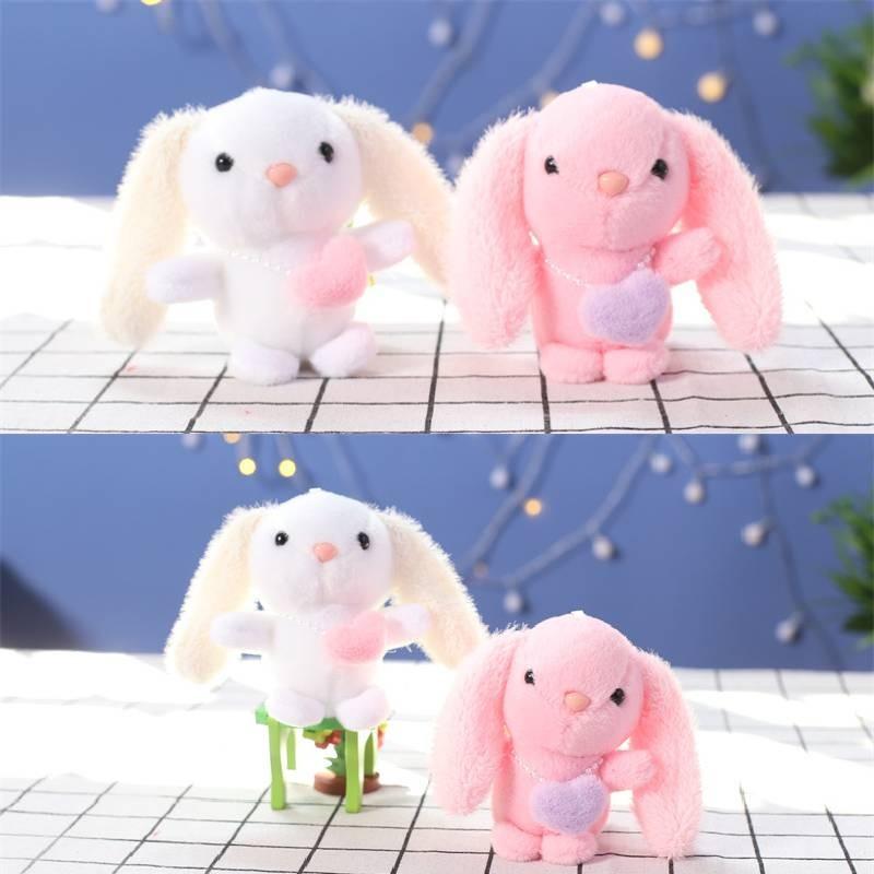 Rabbit Chain Key Cute Cartoon Girl Schoolbag Decoration Plush Doll Gift Pendant