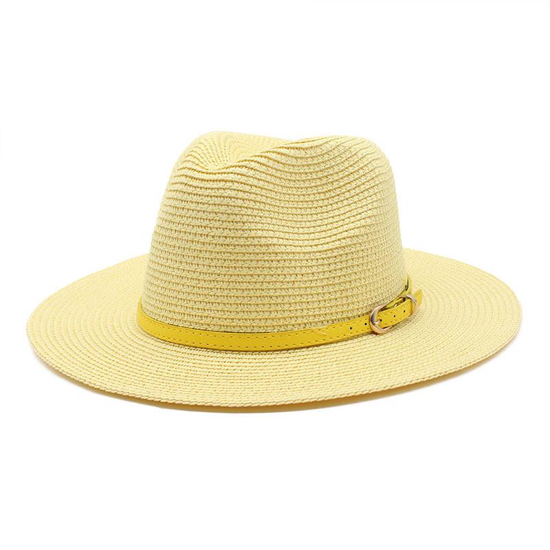 Cappello di Paglia di Carta a Tesa Larga per Protezione Solare e Moda Cappello da Sole Estivo da Spiaggia