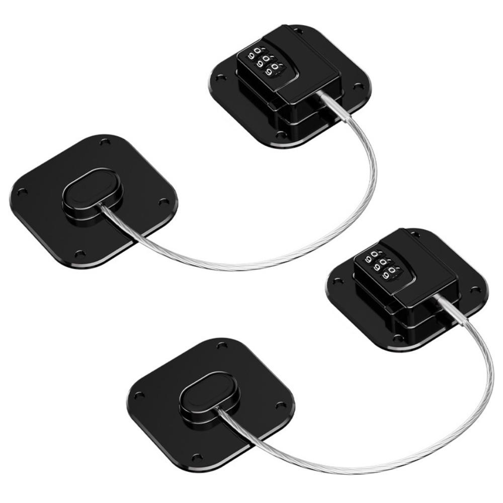 2Pcs 3-digit Baby Safety Password Lock Multi-Functional Window Password Lock  Home Security