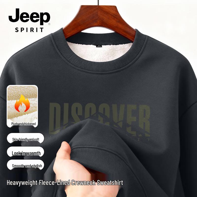 

JEEP SPIRIT Мужская теплая толстовка-пуловер большого веса M