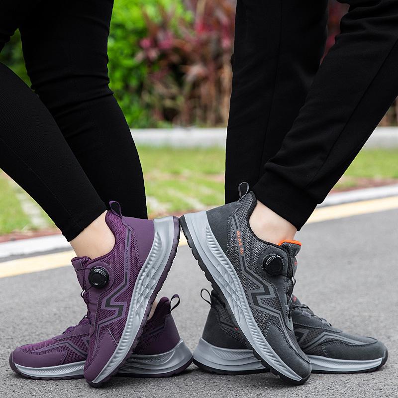 Mesh Atmungsaktive Drehschnalle Damen Sneaker Jugend Outdoor Laufschuhe Herren Sportmode Lässig Passende Schuhe 35-45