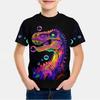 Boy Clothes 3D Print Colorful Dinosaur T-Shirt Summer Outdoor Funny Tshirt for Child Boys Clothes Short Sleeve Tee Top