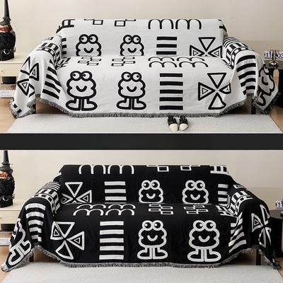 Copridivano Stile Pittura Astratta Set Completo All-Inclusive Cuscino per Divano Universale Quattro Stagioni Antiscivolo Copertura in Tessuto Semplice Telo per Divano