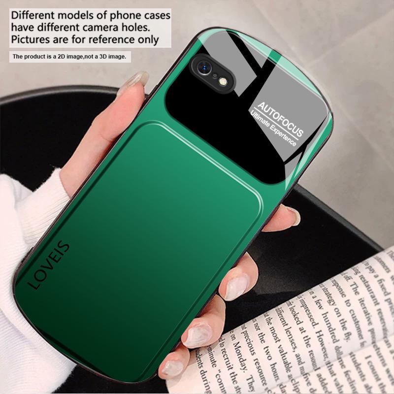 Połączenie fioletowo-niebieskie Dla iPhone 17 16 15 14 13 Plus 12 mini 11 Pro Max XR Xs Max X 7 8 6S 22 20 Eliptyczne szklane etui na telefon