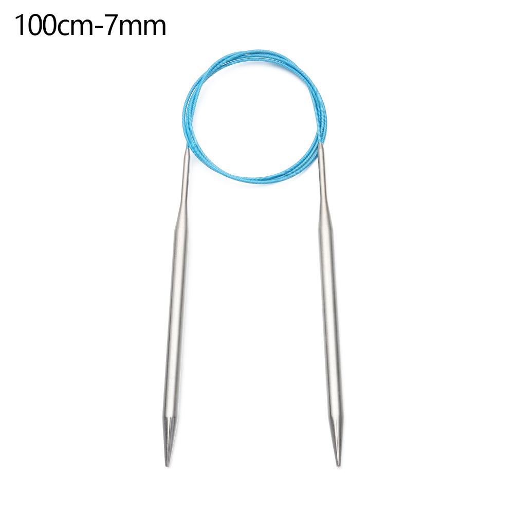 80/100cm Stainless Steel Circular Needle Round Weaving Knitting Needles Handmade Crochet Hook DIY Crafts Household Sewing Pins