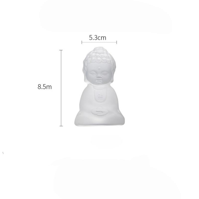 Ch'An Buddha Glass Ornaments Tea Table Decorations Tea Ceremony Accessories Small Buddha Statue Tranquil Spirit Tea Pets