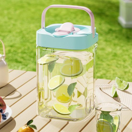 Cold Brew Pitcher with Spigot 2.5/3.5L Large Capacity Plastic Fruit Infuser for Juice