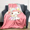 1pc My Melody flower blanket Lightweight Flannel Throw for Sofa Bed Travel Camping Livingroom Office Couch Chair