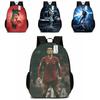 Cr7 Cartoon School Backpack Oxford Fabric Breathable Lightweight For Elementary Students Classroom