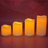 LED Cylindrical Plastic Candle with Optional Remote for Wedding and Christmas Decor