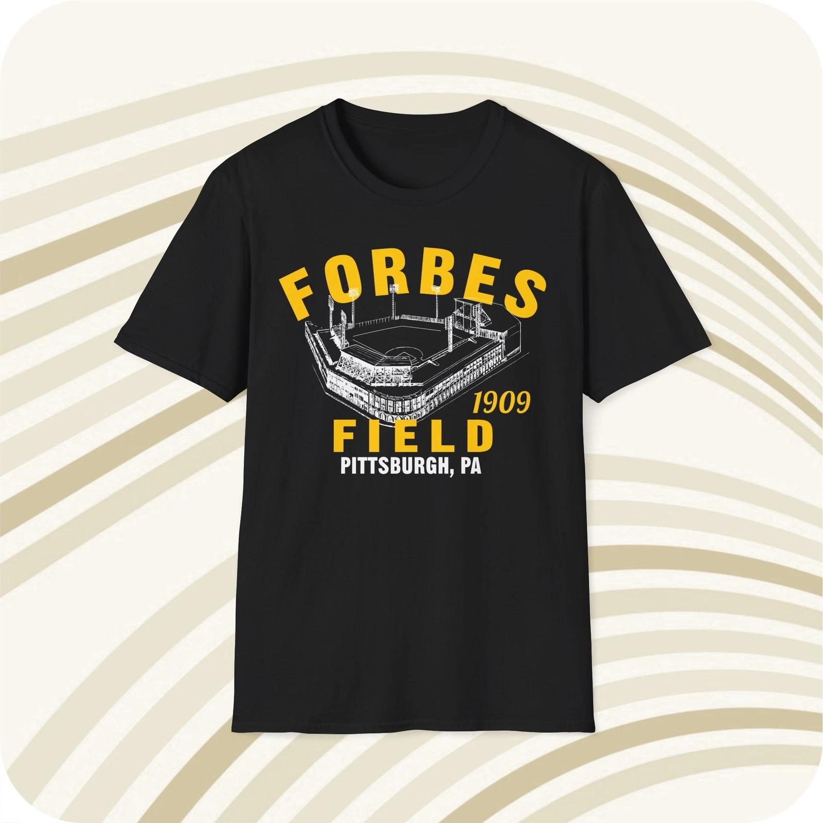 Throwbackmax Forbes Field 1909 Classic Cut Baseball T shirt - Pittsburgh Pirates XL