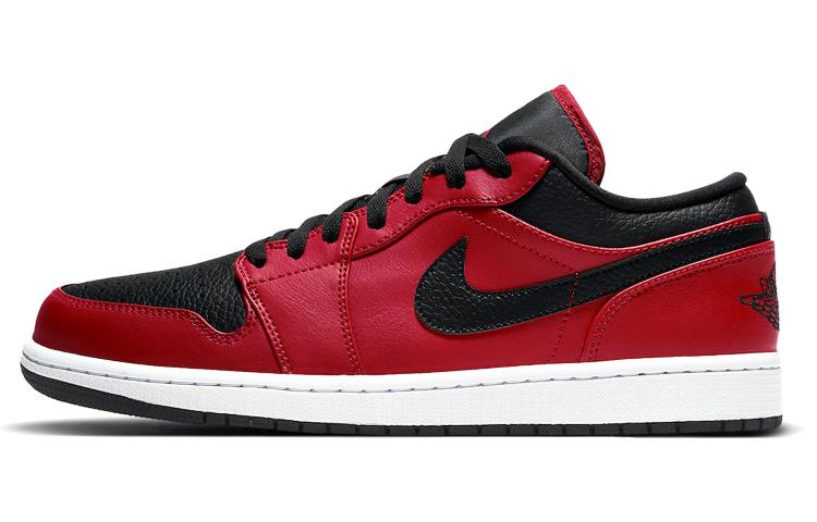 

Air Jordan 1 Low Reverse Bred Pebbled Swoosh 553558-605 45